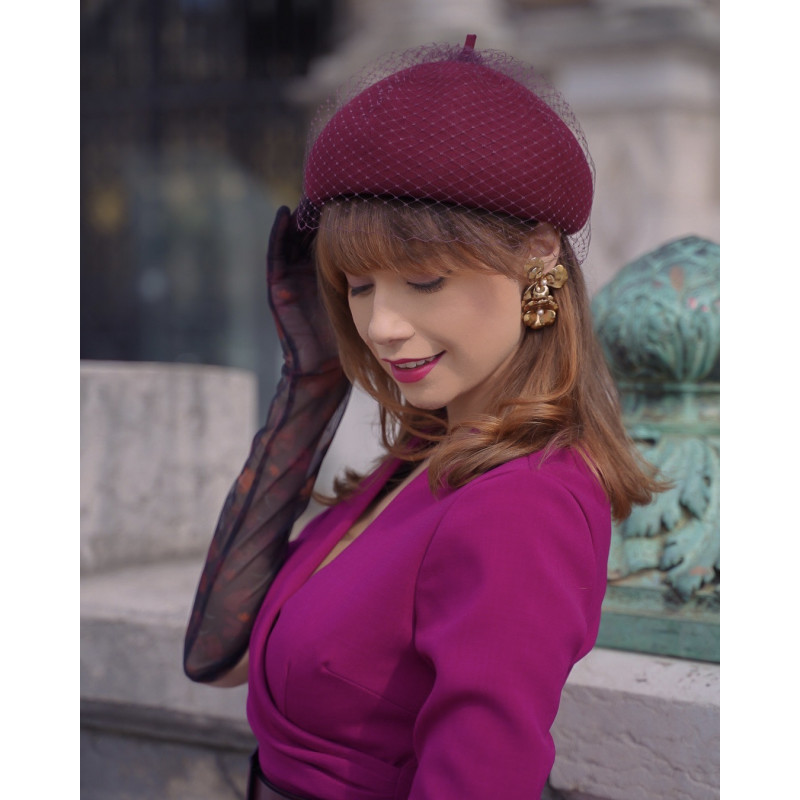 beret burgundy