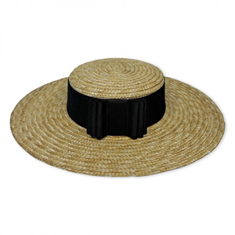 Straw Hat Boater, Natural Straw Canotier Hat, Boater Straw Hat Red