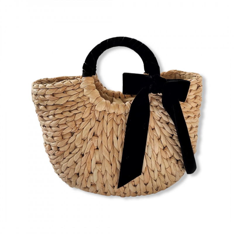 TIFFANY Straw Bag Black