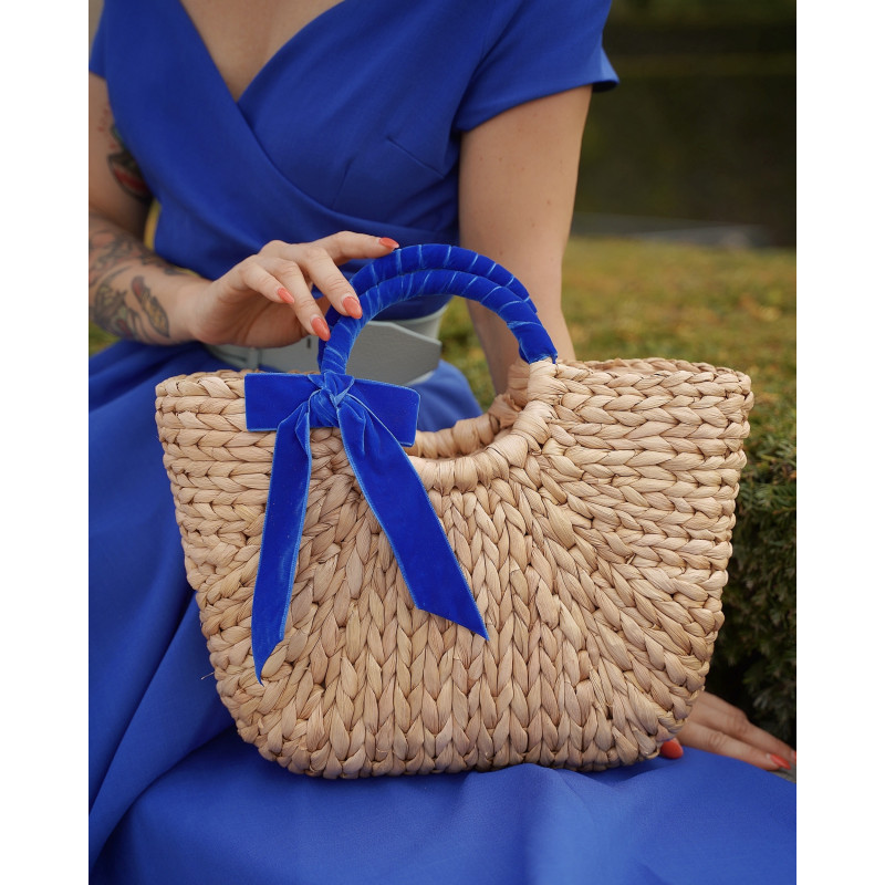 ROMA Straw Bag Blue Klein