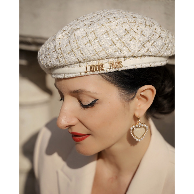 TWIGGY White Beret to Personalise