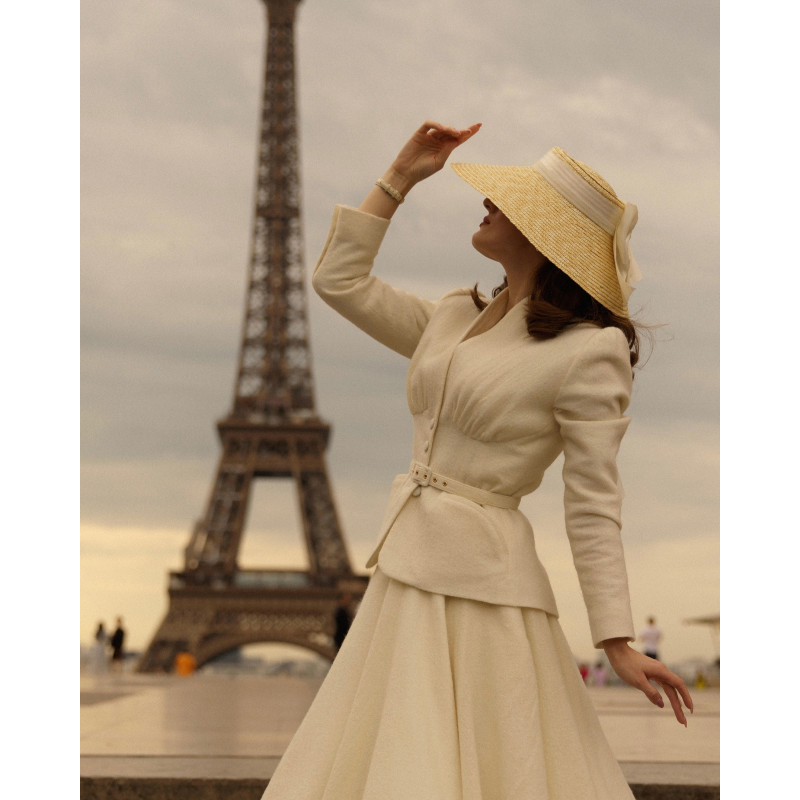 HEPBURN Straw Hat Ivory
