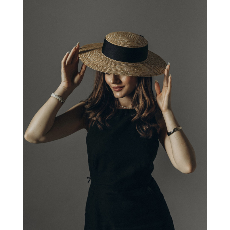CELINE Boater Hat Black