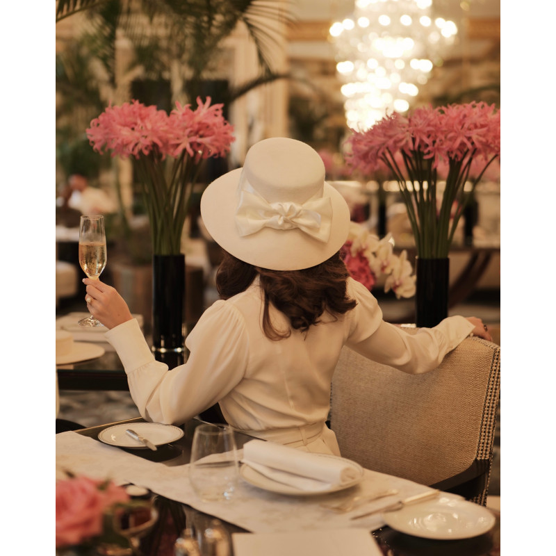 Chapeau HOLLY Satin Blanc...