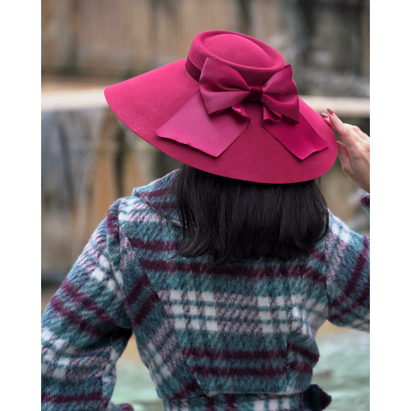 Chapeau HEPBURN Bordeaux