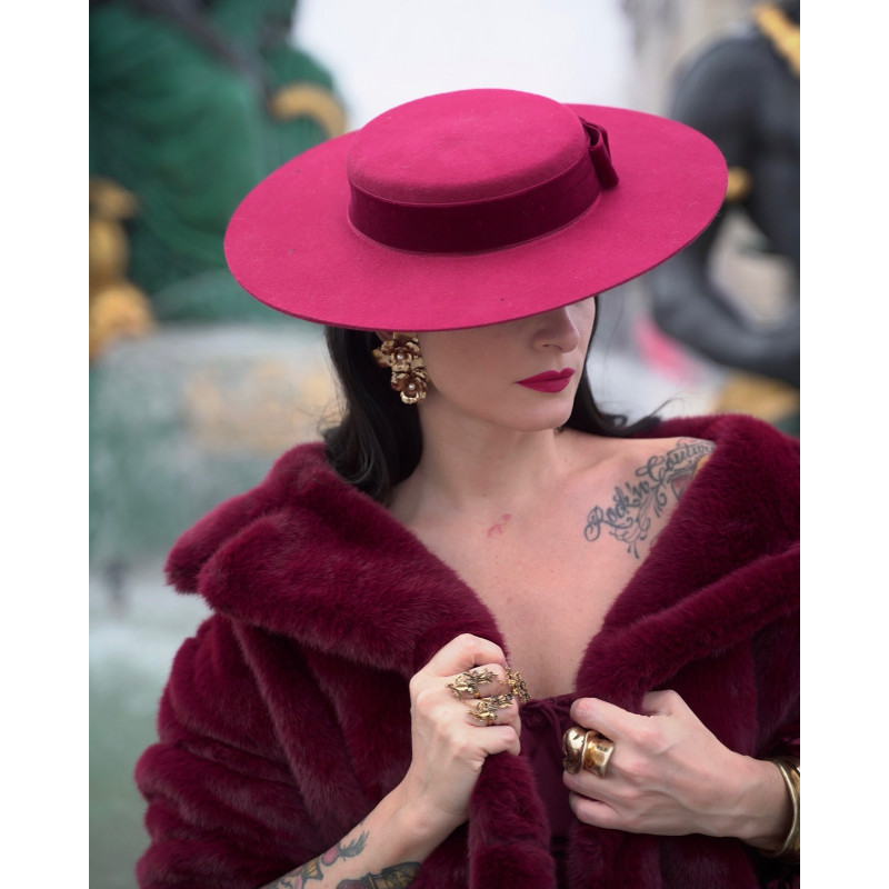 Chapeau CLAUDIA Bordeaux