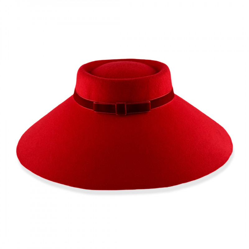 Chapeau MINI HEPBURN Rouge