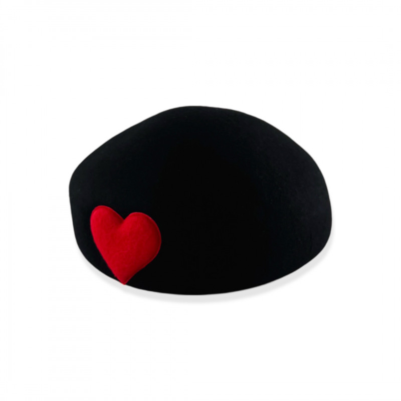 Béret HEART Noir/Rouge