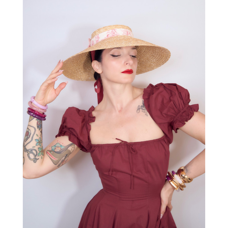 Chapeau JASMIN Bordeaux