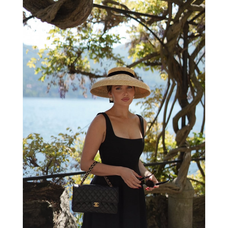 AVA Straw Hat Black