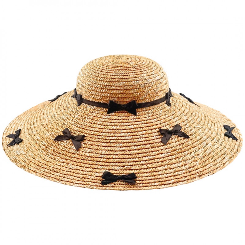 SAINT-GERMAIN Straw Hat Black