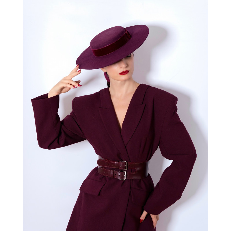 Chapeau CLAUDIA Lie de Vin