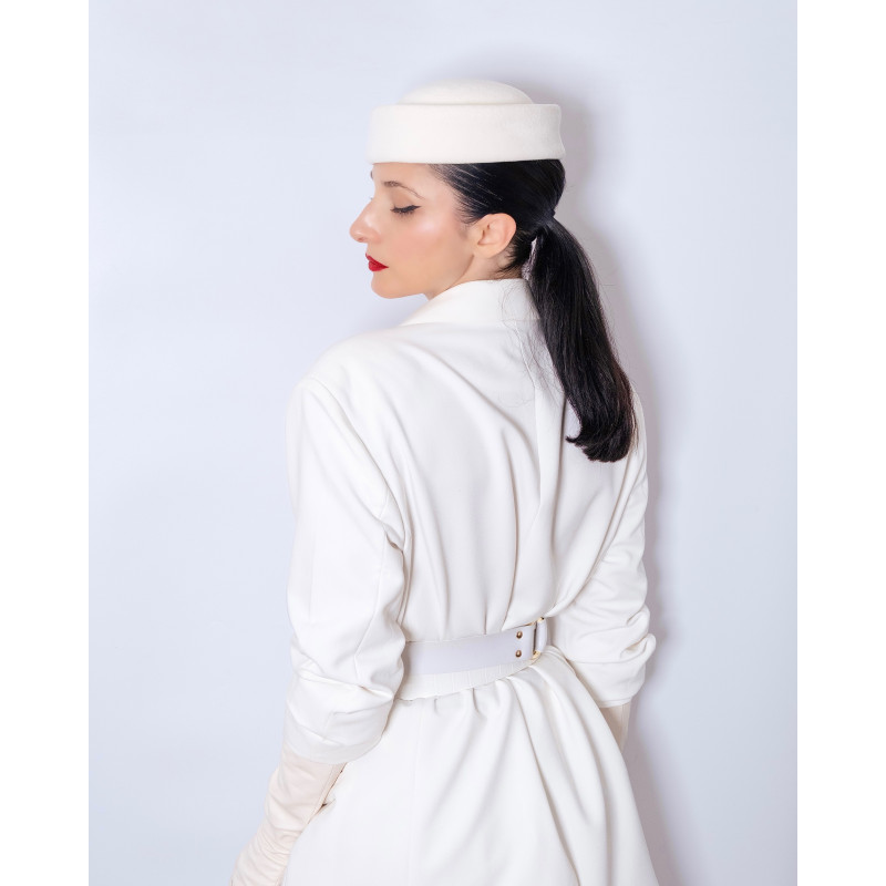 Chapeau Pilulier ANYA Blanc...