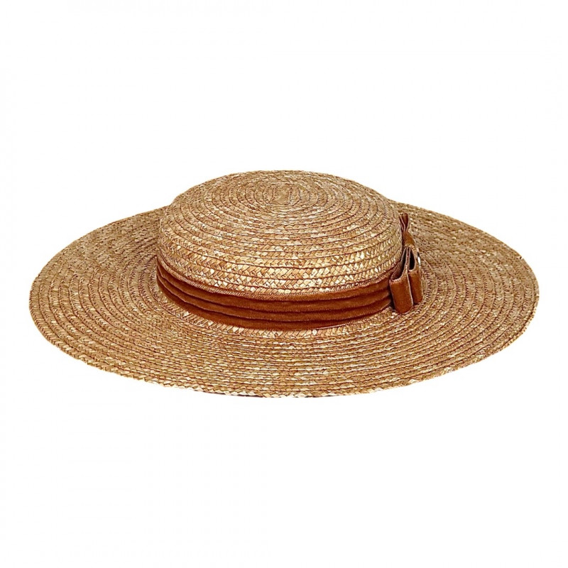 Petit Canotier ANNE Marron