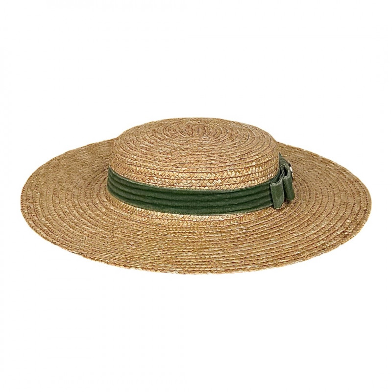 Petit Canotier ANNE Vert Sauge