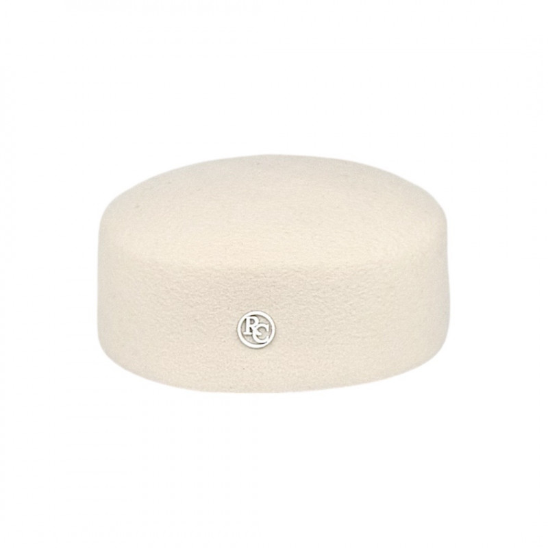 MILA Pill Box Hat Off White