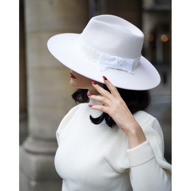 ladies white hat