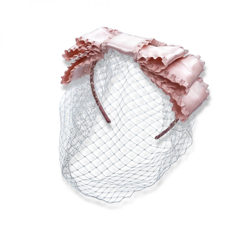 ANNA Veil Headband Pink