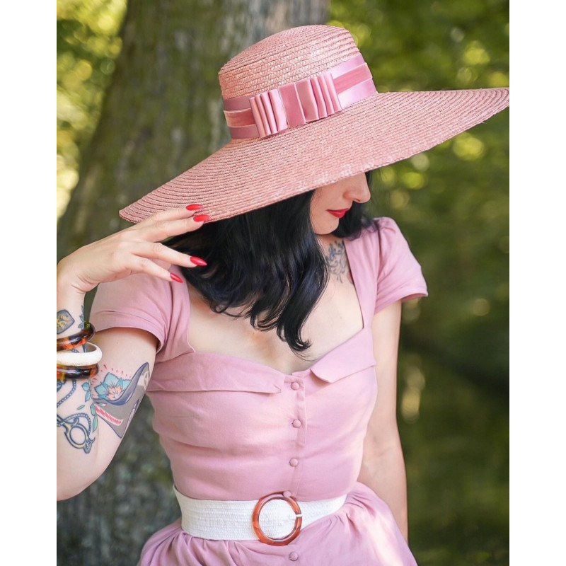 MARYLOR Hat in Vintage Pink